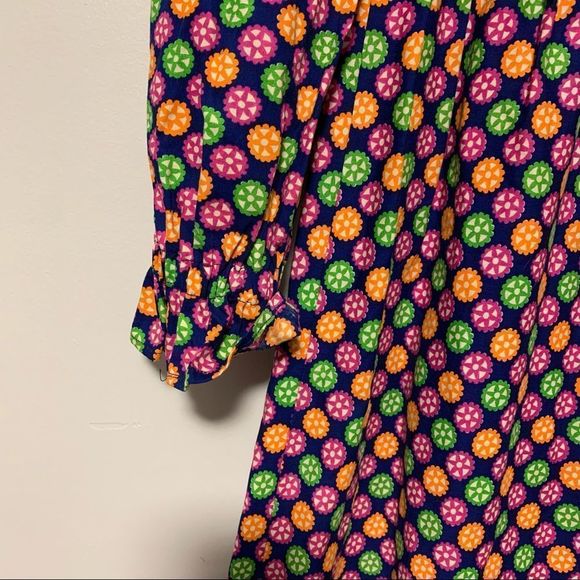 Vintage 1960s Cottagecore Dress. Handmade, lace trim, rainbow floral colour. US6 - Picture 5 of 8